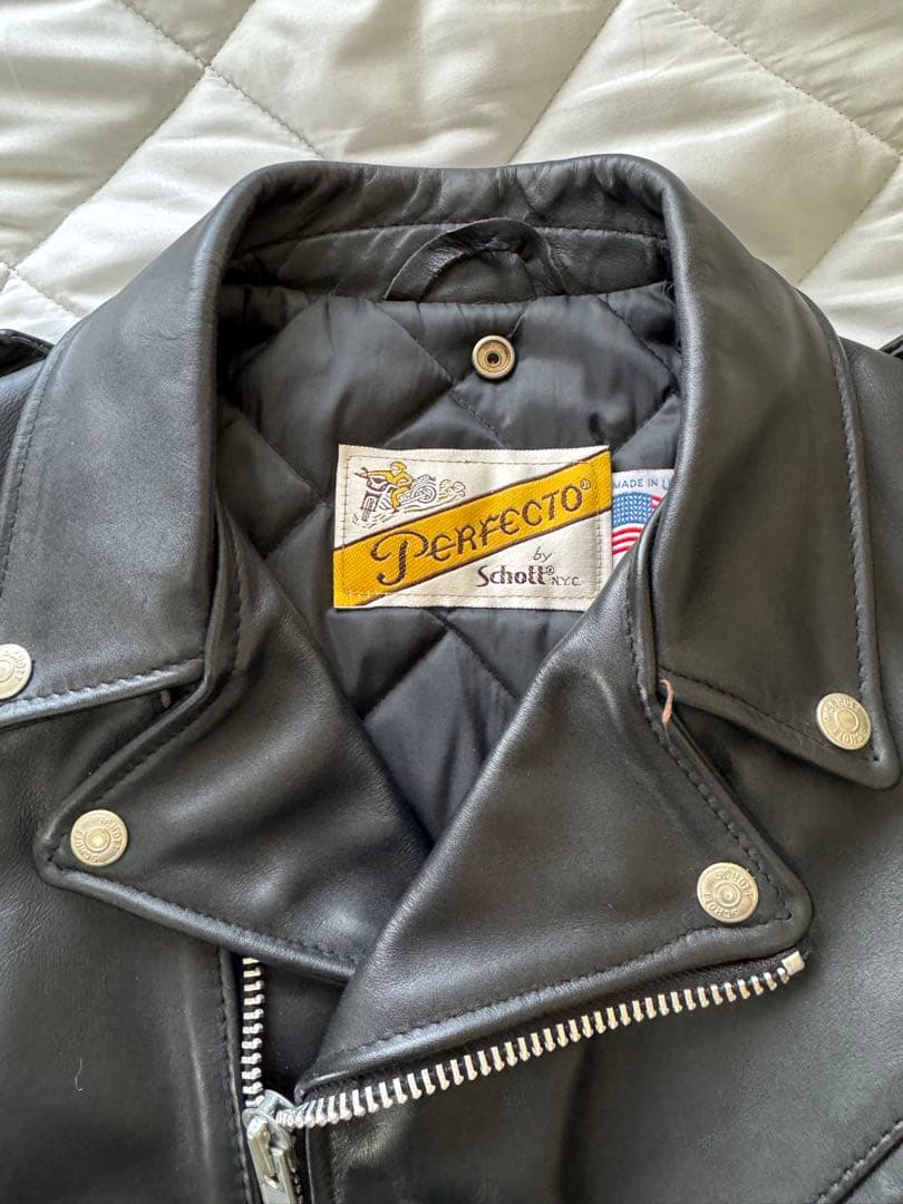 Schott Perfecto ブラックレザー ダブルライダース