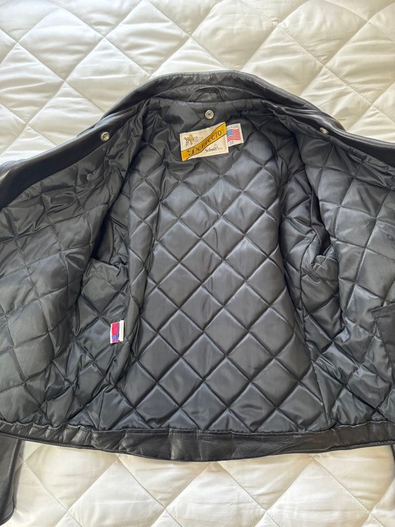 Schott Perfecto ブラックレザー ダブルライダース