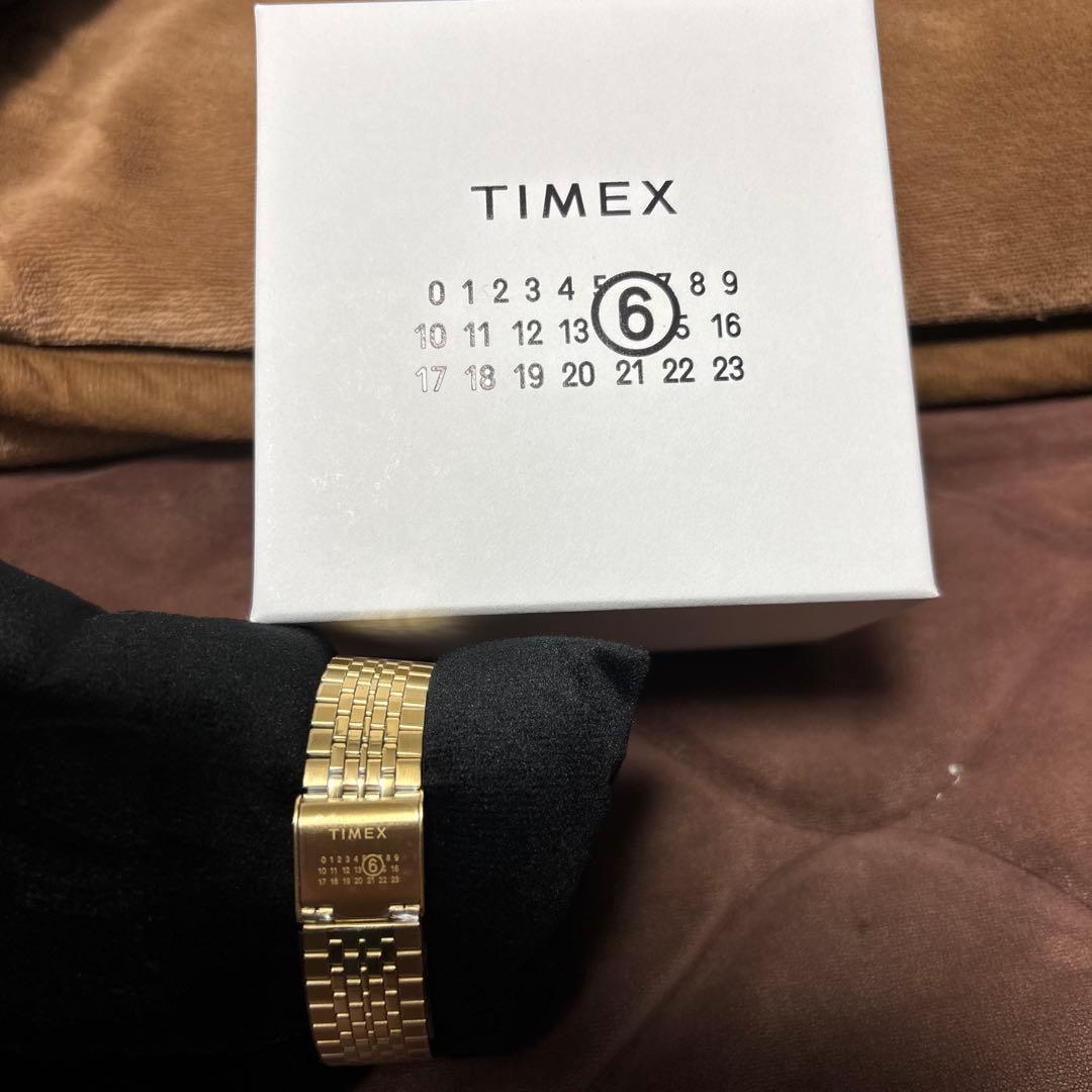 MM6×TIMEXコラボ　ゴールドデジタル腕時計　ブレスレットのみ