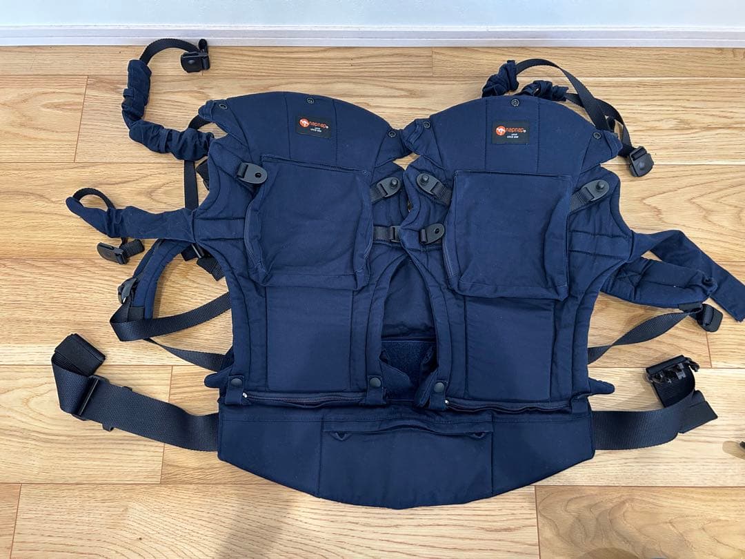 napnap ナップナップ　双子抱っこ紐　ネイビー