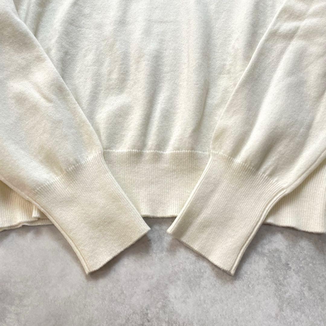 カシミヤ100%✨ブルネロクチネリ ニット ホワイト スパンコール 花 高級感