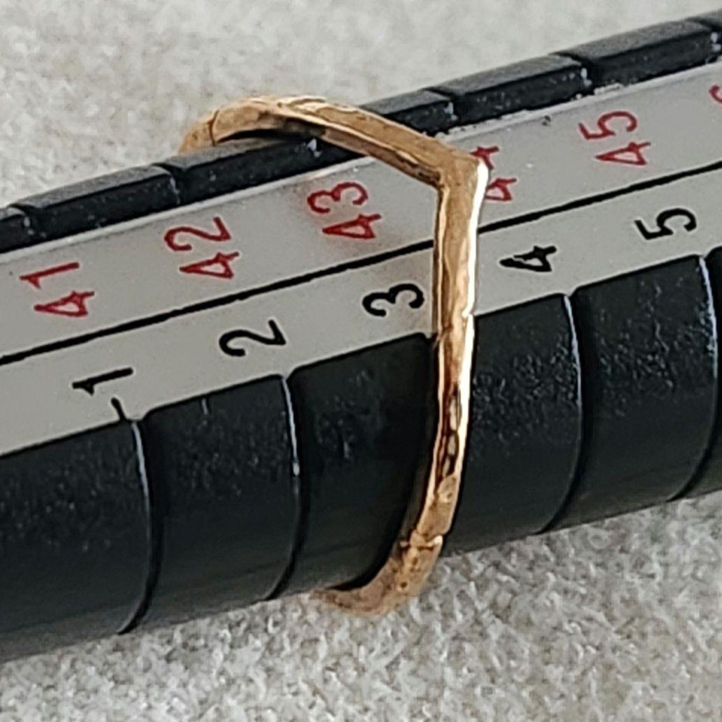 V字♡3号【エテ】K10 Vライン ゴールド ピンキーリング☆アガット 好きも