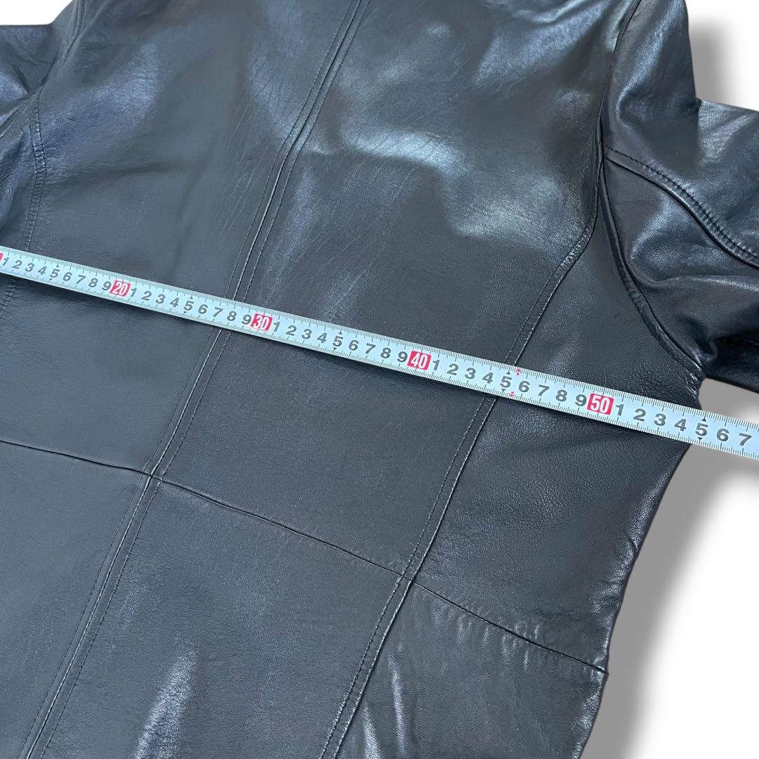 【美品】エディーバウワー 上質 レザージャケット カーコート 黒 ラムレザー