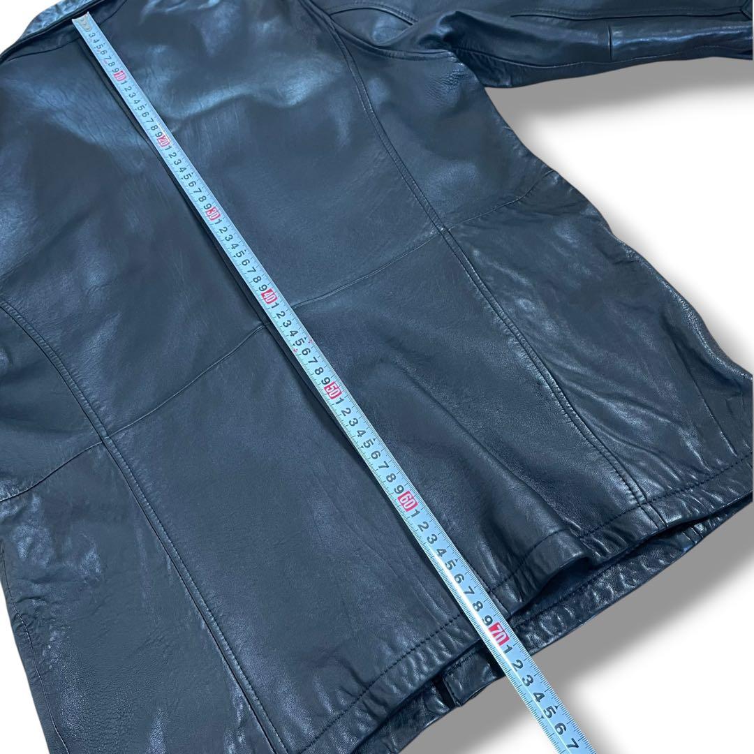 【美品】エディーバウワー 上質 レザージャケット カーコート 黒 ラムレザー