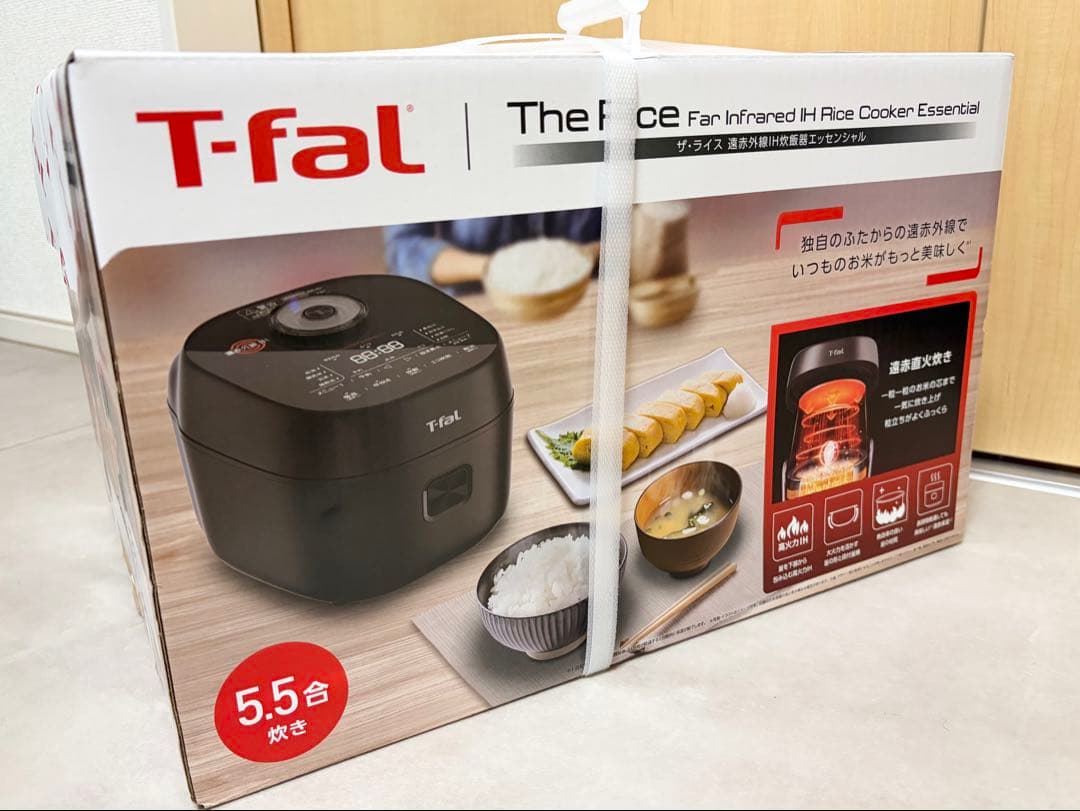 T-fal ザ・ライス 遠赤外線IH炊飯器エッセンシャル 5.5合 ブラック