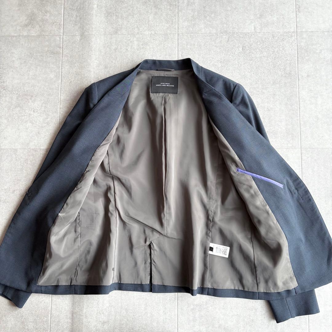 美品✨グリーンレーベルリラクシング カチリラ パンツスーツ 紺 38