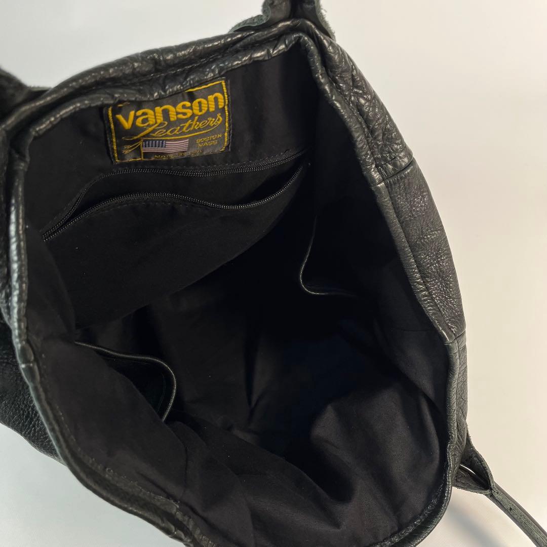 USA製 vanson トートバッグ　レザー　ブラック