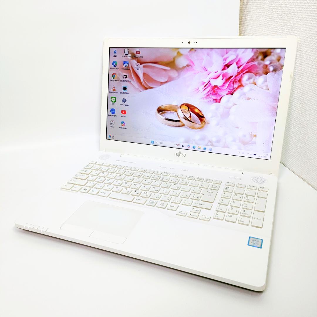 Corei7✨️富士通/Windows11/オフィス付き白ノートパソコン/DVD