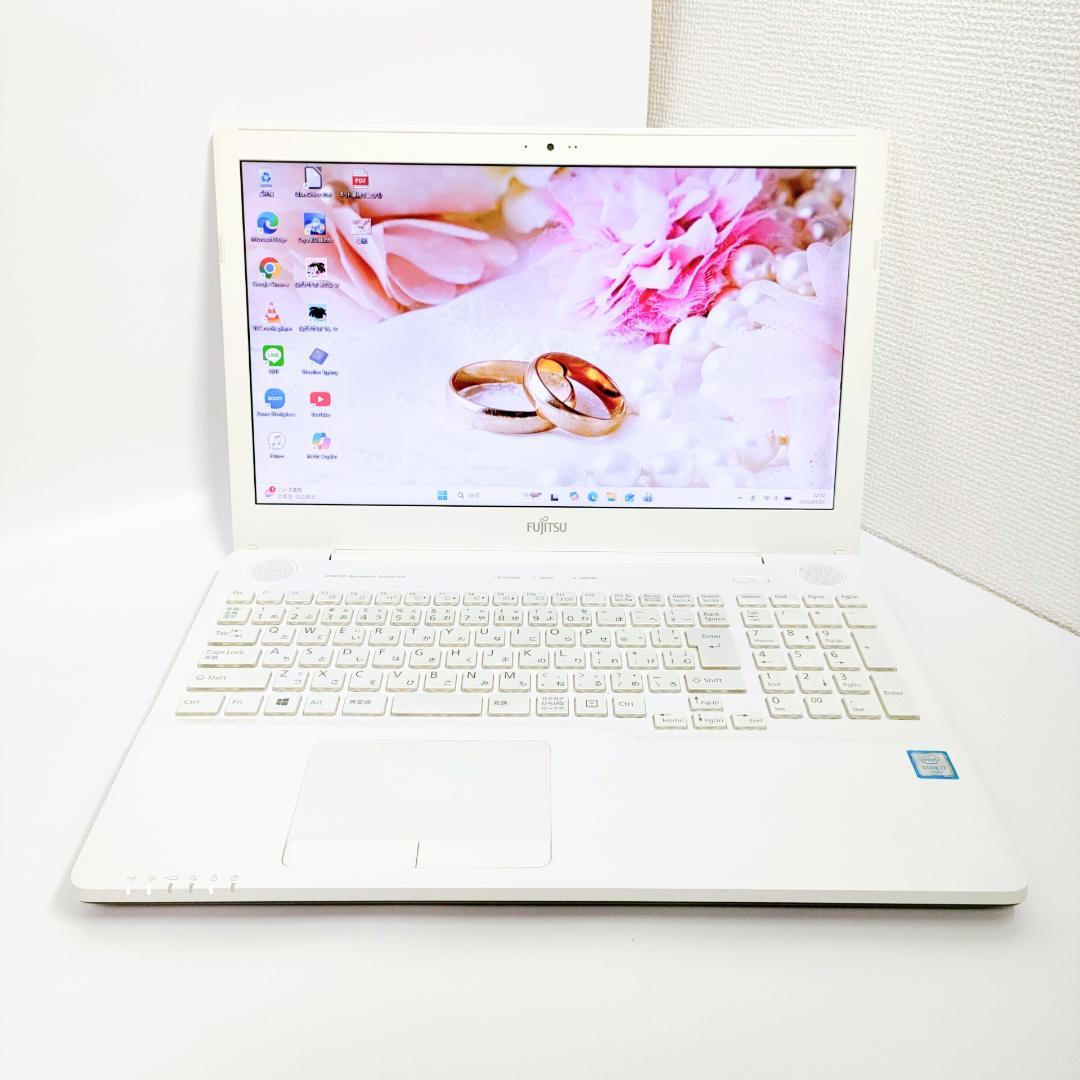 Corei7✨️富士通/Windows11/オフィス付き白ノートパソコン/DVD