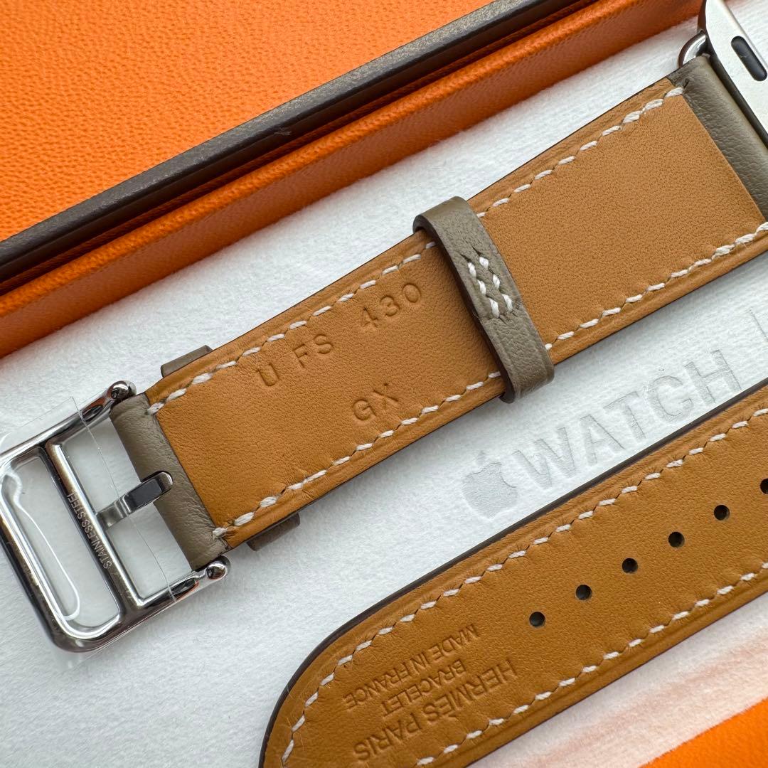 2787 未使用　Apple Watch エルメス　エトゥープ　レザーバンド