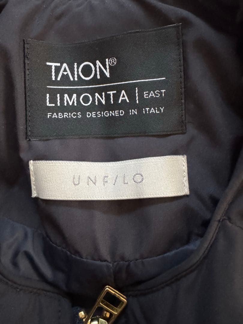 TAION×UNFILO キルティングダウンショート丈ブルゾン 【濃紺】S