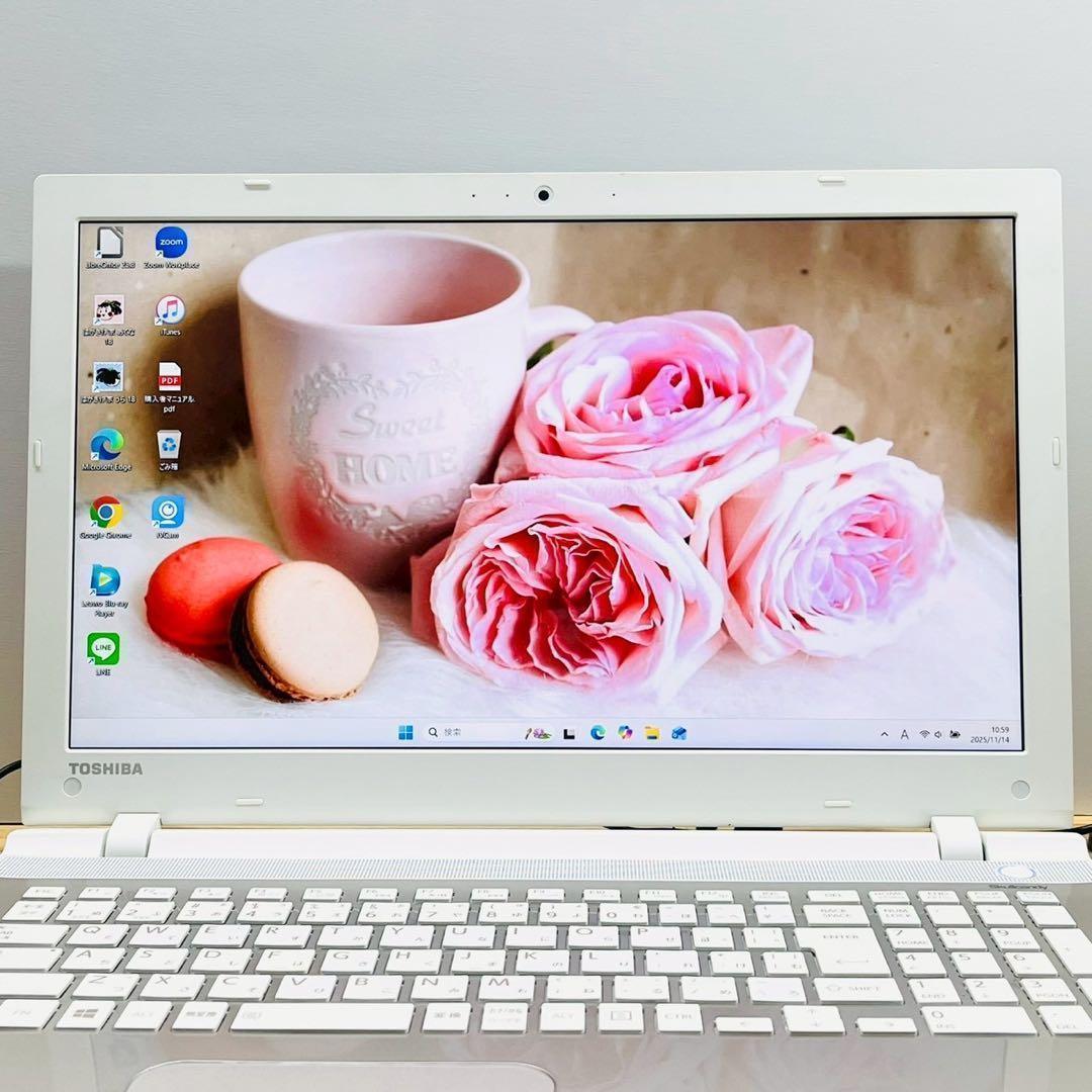 新品SSD⭐️設定済み ノートパソコン カメラ 8GB Win11 オフィス
