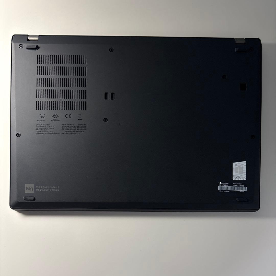 ThinkPad X13Gen2 i5メモリ16GB ⭐️バッテリー99.9%美品