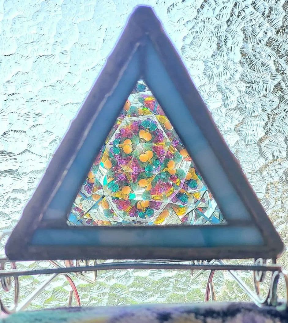 【Sankyo】ステンドグラスタイプ『オルゴール付き大型万華鏡』☆全長30cm☆