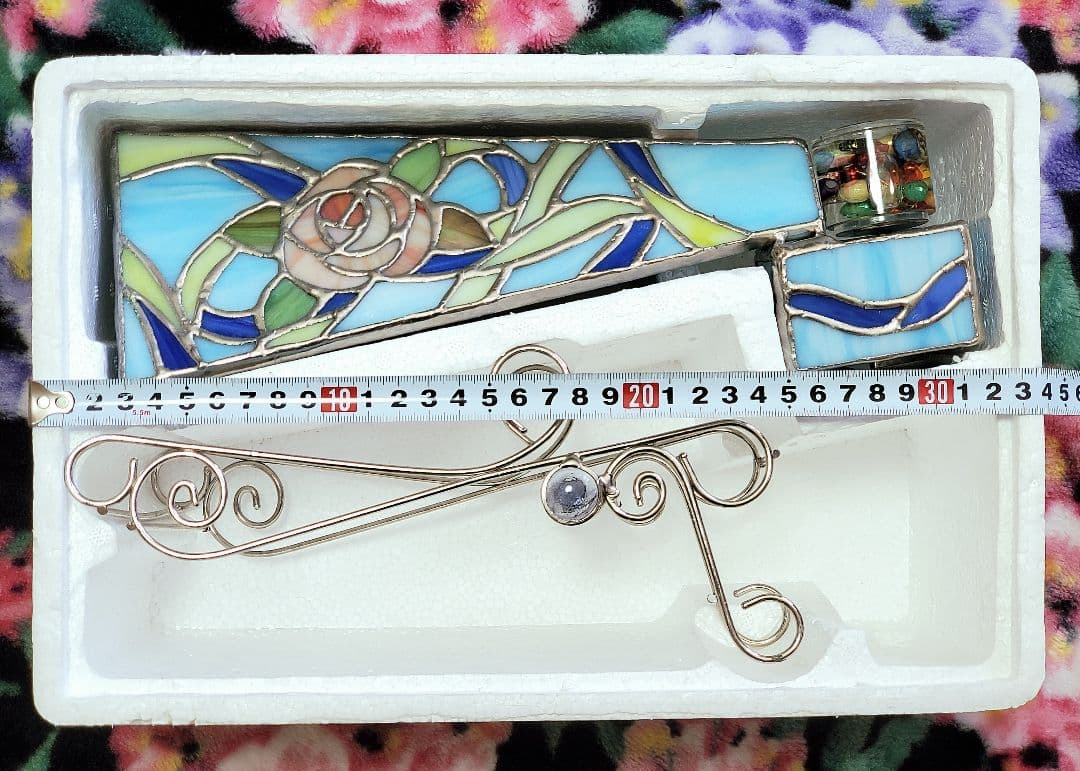 【Sankyo】ステンドグラスタイプ『オルゴール付き大型万華鏡』☆全長30cm☆