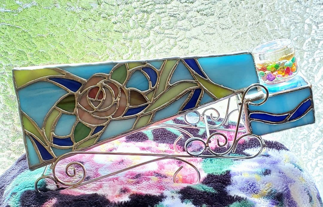 【Sankyo】ステンドグラスタイプ『オルゴール付き大型万華鏡』☆全長30cm☆