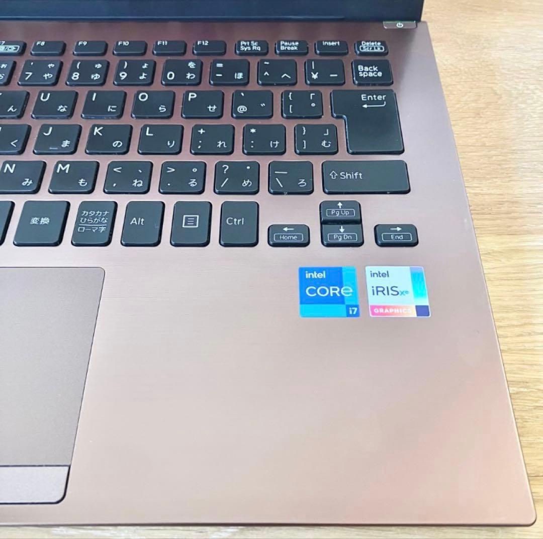 VAIO 32GB i7 SSD512GBタッチ軽量Windows11ノートPC