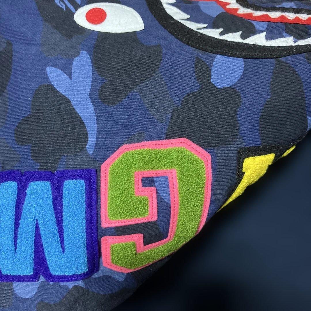 A BATHING APE シャーク　ジップパーカー/L/コットン