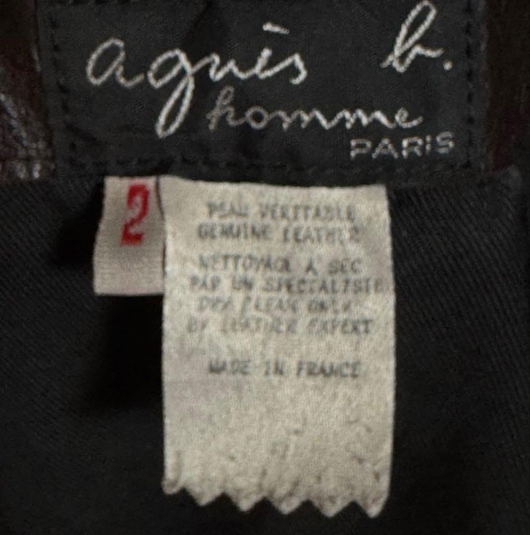 アニエスベーオム レザージャケット 80s フランス製