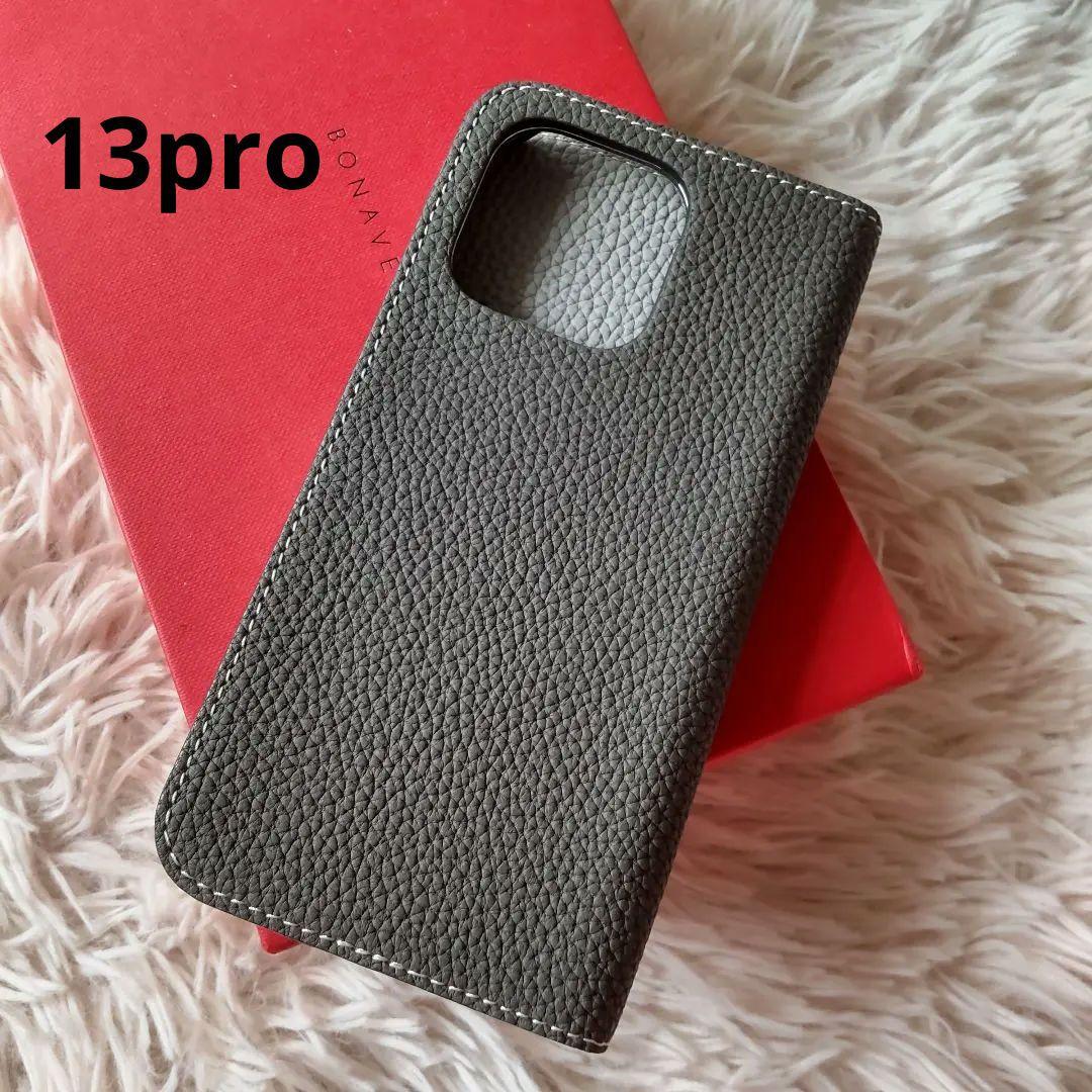美品✨BONAVENTURA iPhone 13pro グレー 手帳型