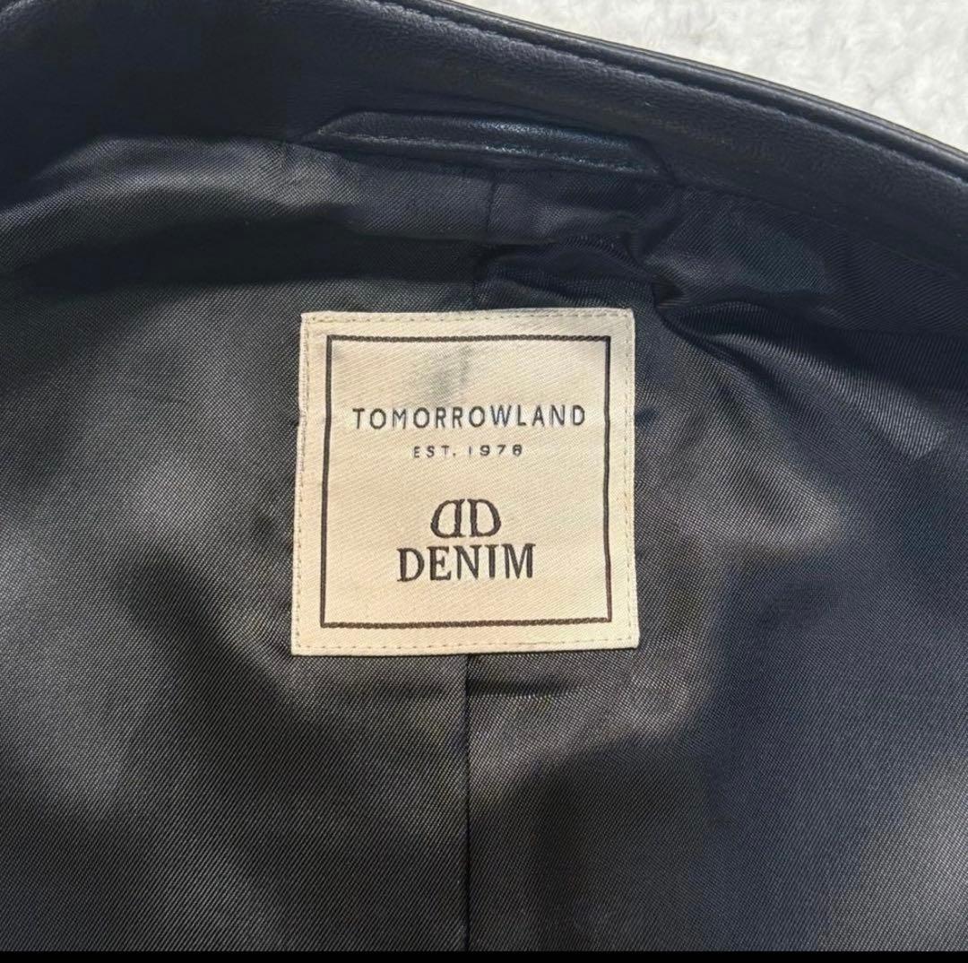 DENIM×tomrrowland別注 シングルライダースジャケット M 羊革