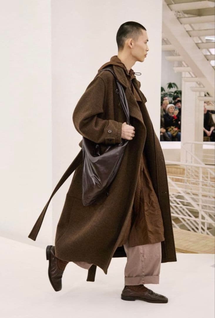 LEMAIRE WRAP COAT 24AW　ブラウン Mサイズ