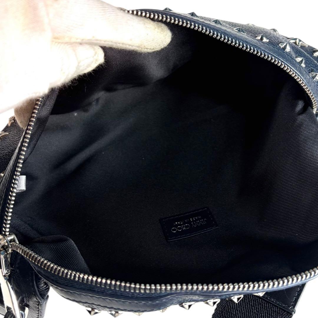 美品 JIMMYCHOO YORK UUF ウエストポーチ スタッズ a1014