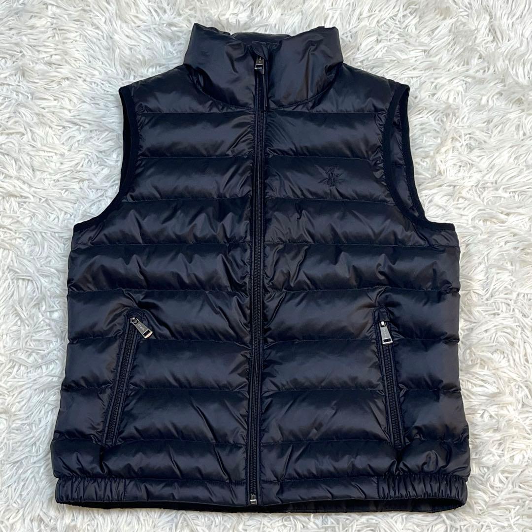 美品✨ラルフローレン ダウンベスト ブラック ポニー刺繍 レディースXS