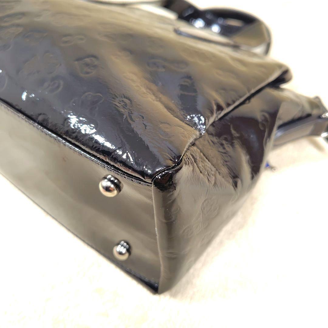 未使用級 アナスイ ショルダー ハンドバッグ バタフライ 蝶 エナメル チャーム