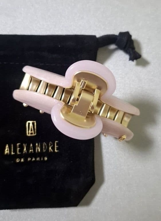 【美品】アレクサンドルドゥパリ M ヘアクリップ　人気のピンク 完売品