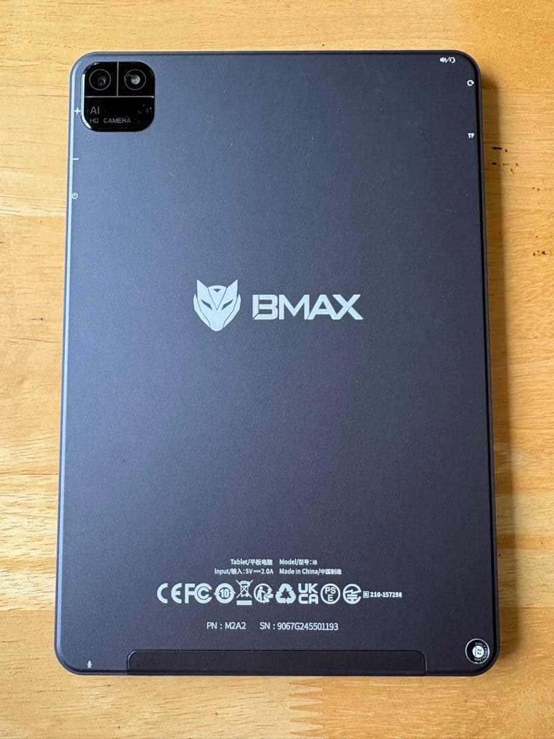 BMAX タブレット デュアルカメラ グレー