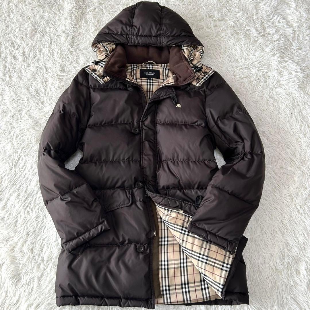 【極美品】バーバリーブラックレーベル　ダウンジャケット　ブラウン　L相当