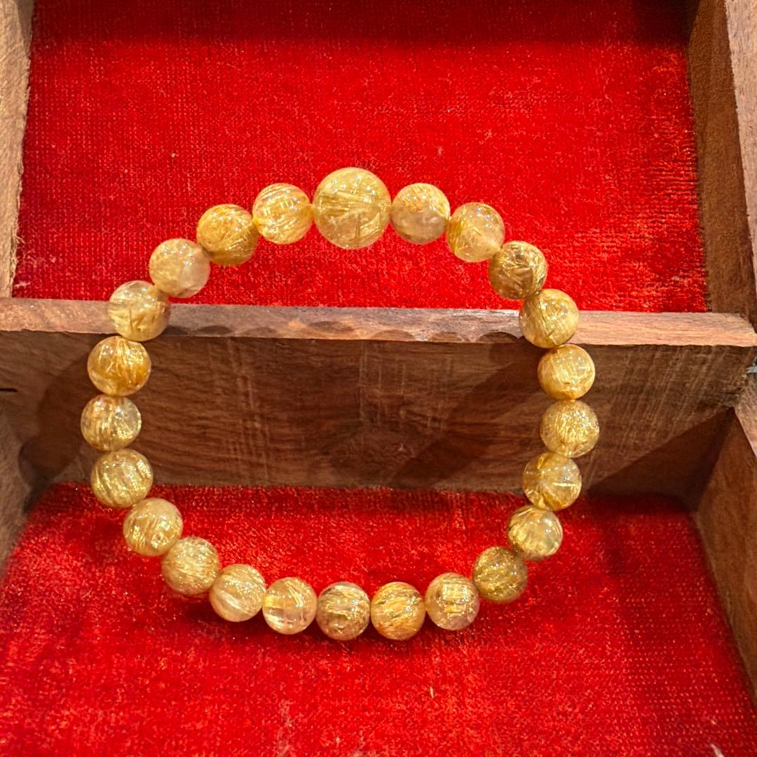 天然タイチンルチルクォーツ　鑑定書付き