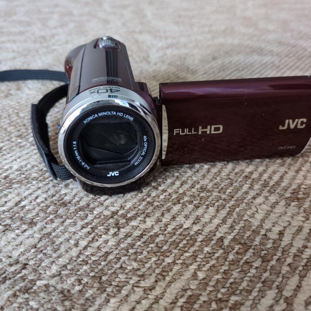 JVC FULL HD ビデオカメラ ワインレッド
