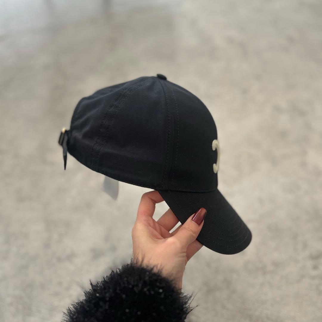 セリーヌ　キャップ　ブラック　S