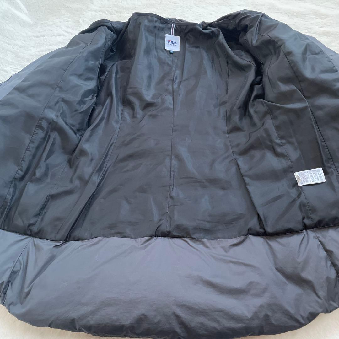 FILA GOLF＊ダウンジャケット＊ダウンコート＊Aライン＊ボア＊黒＊Lサイズ