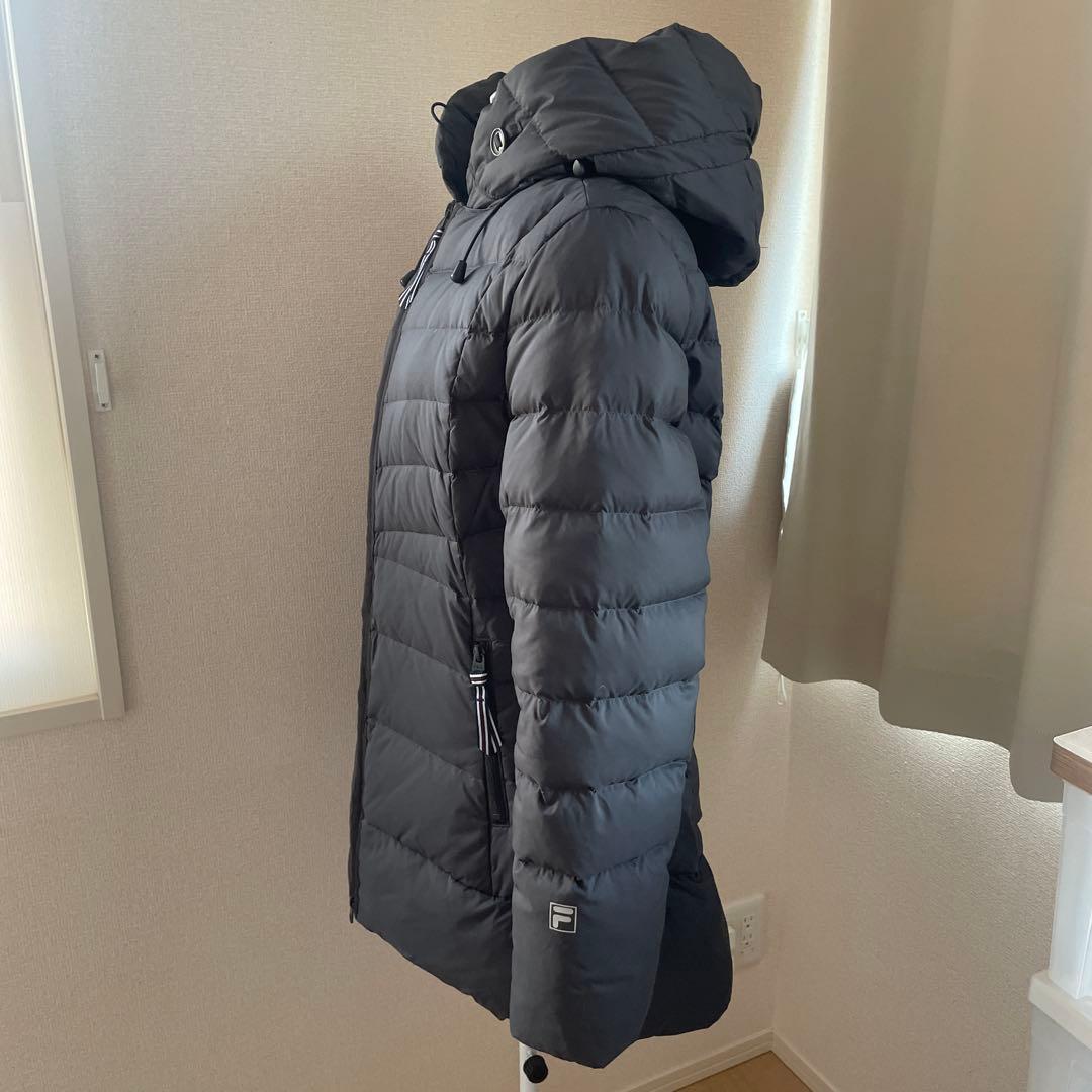 FILA GOLF＊ダウンジャケット＊ダウンコート＊Aライン＊ボア＊黒＊Lサイズ