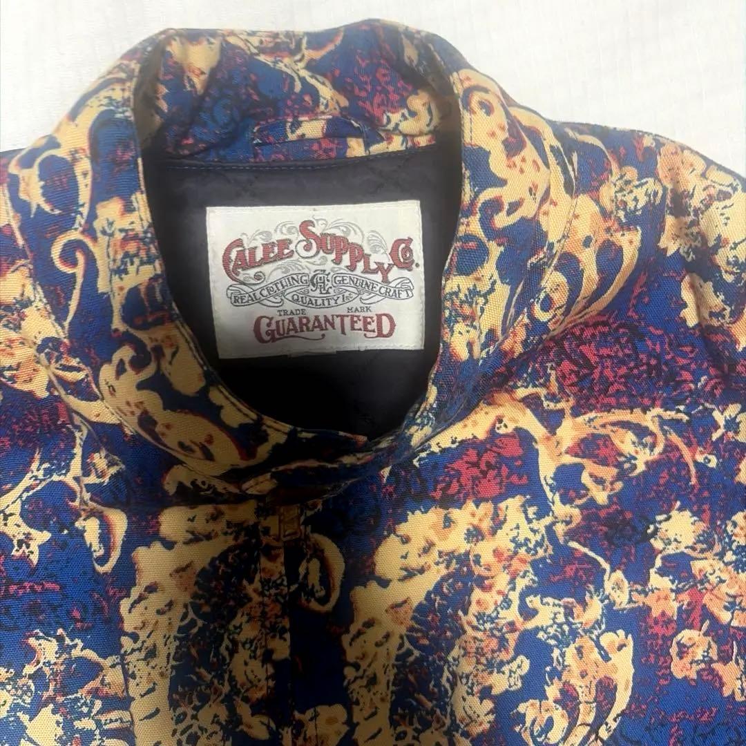 【美品✨】CALEE ブルゾン　ジャケット　コットン　総柄　裏地　キルティング