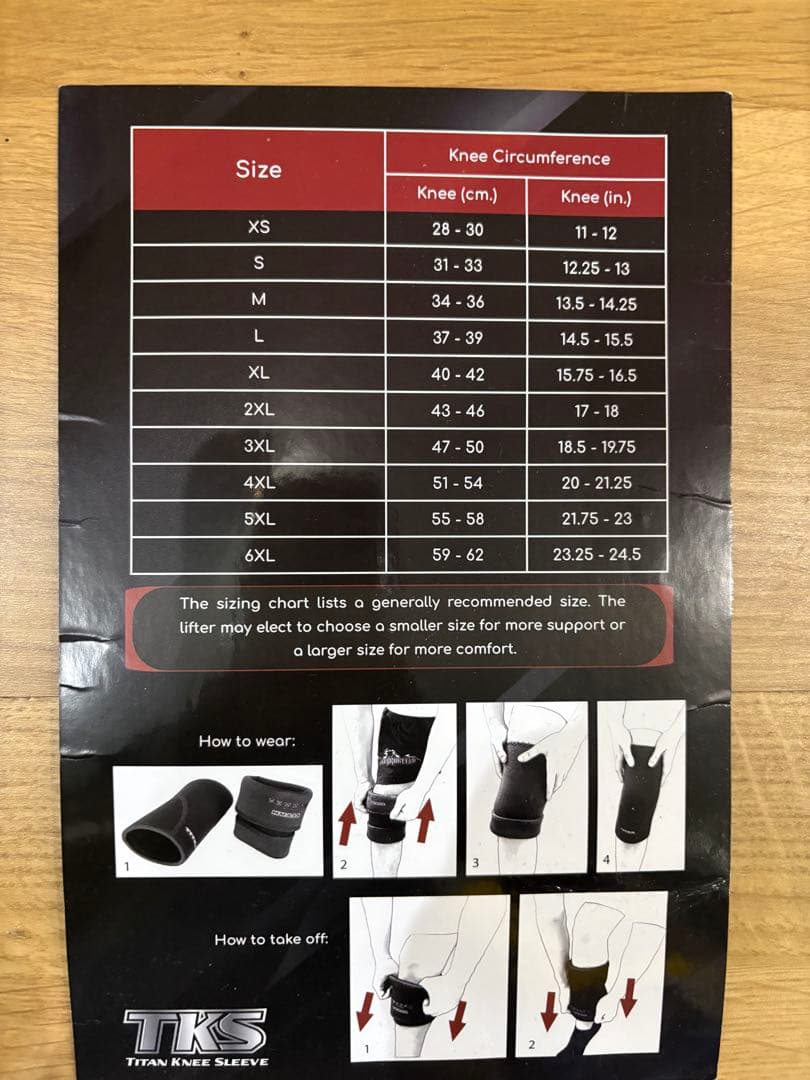 TITAN(タイタン) ニースリーブ TKS KNEE SLEEVES XL