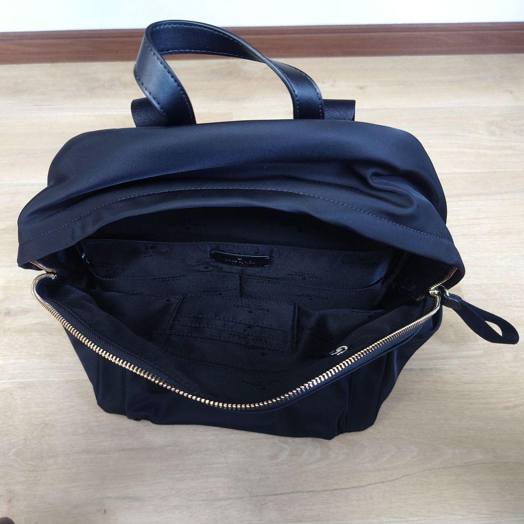 新品✨ ケイトスペード チェルシー ナイロン バックパック (ブラック) A4可