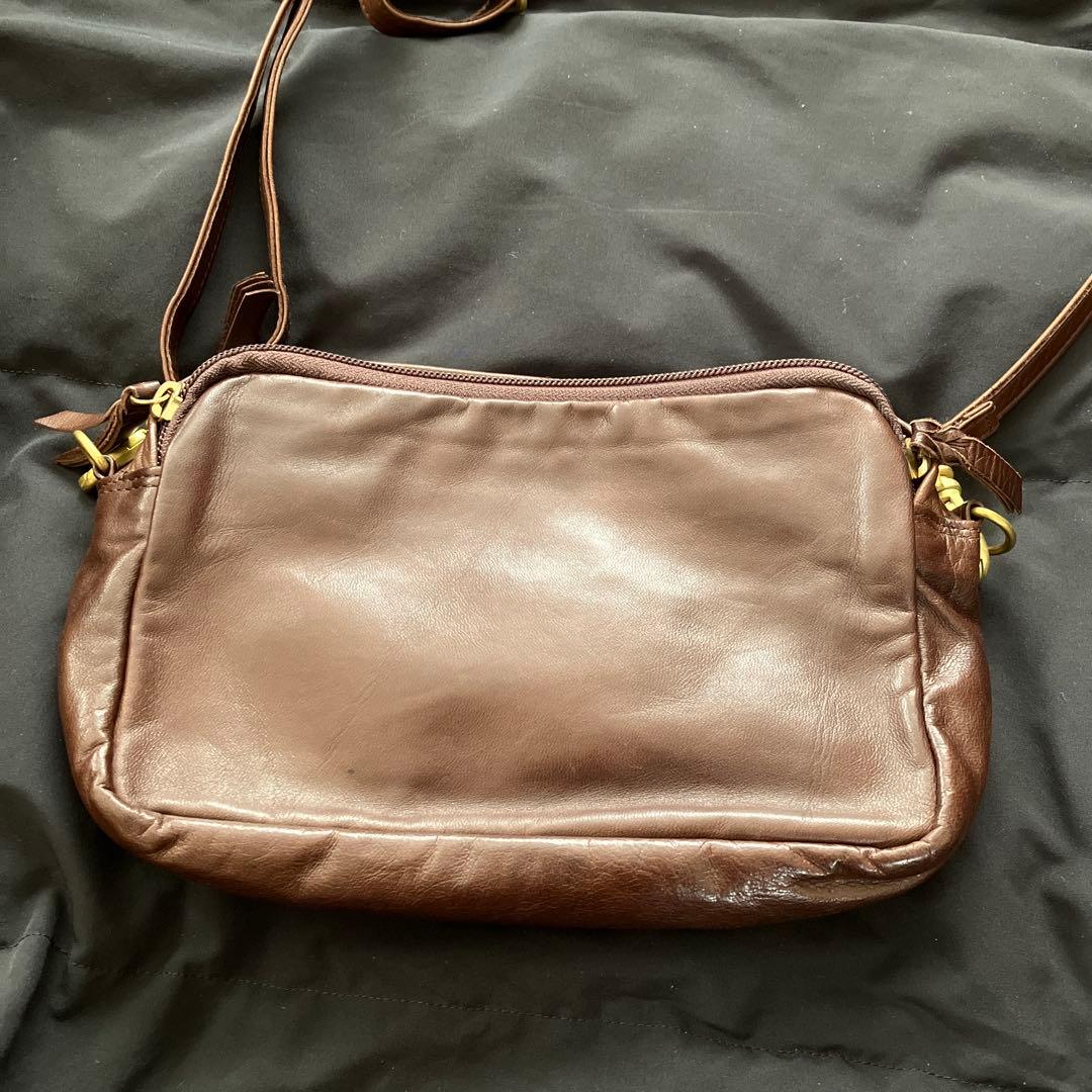 ポーター　PORTER ブラウン 革　 レザー ショルダーバッグ日本製