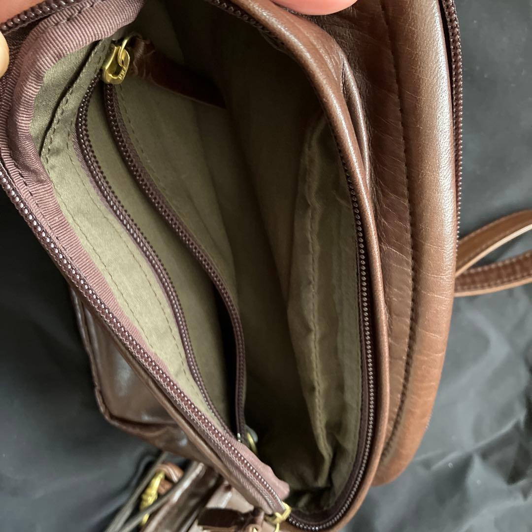 ポーター　PORTER ブラウン 革　 レザー ショルダーバッグ日本製