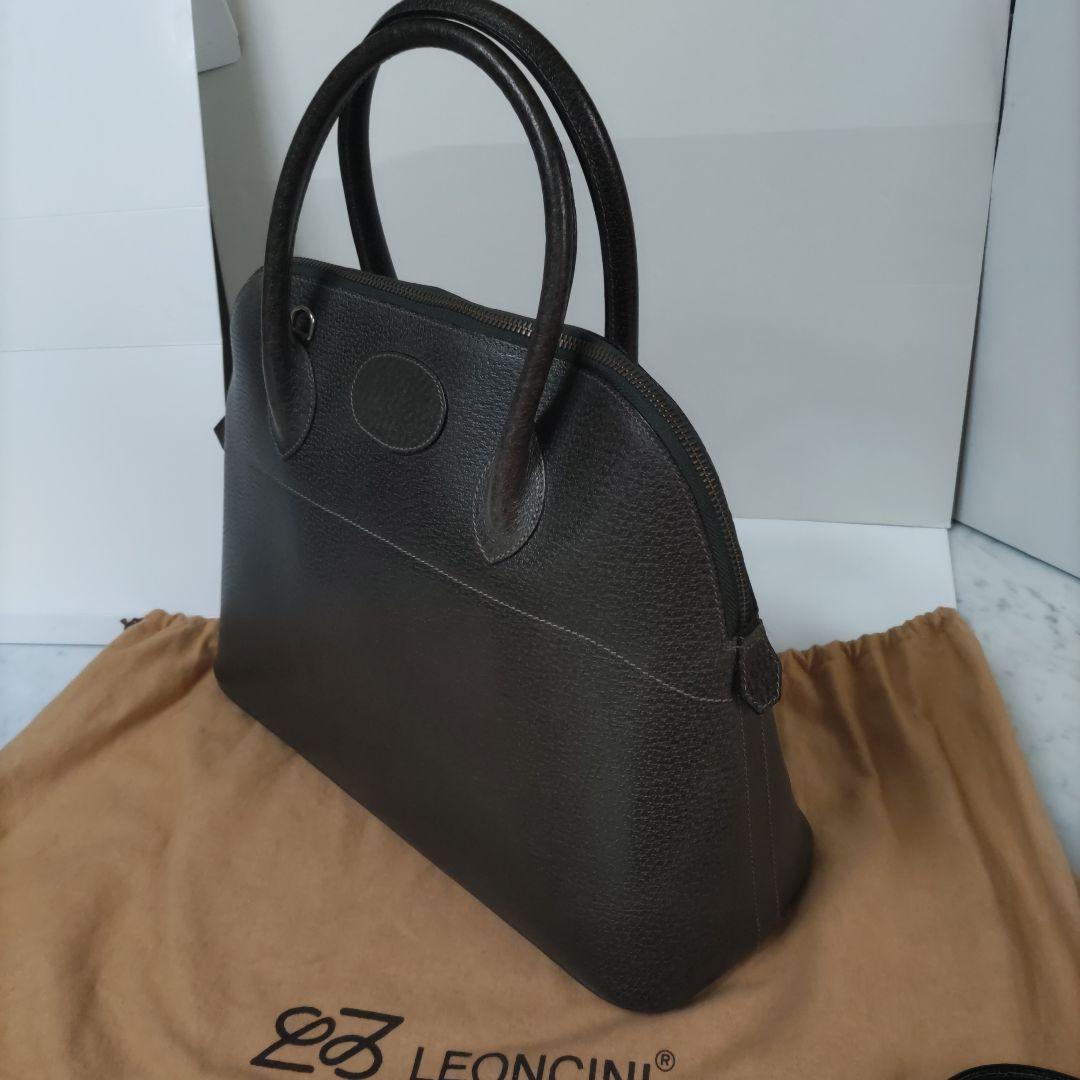 LEONCINI ダークブラウン ハンドバッグ
