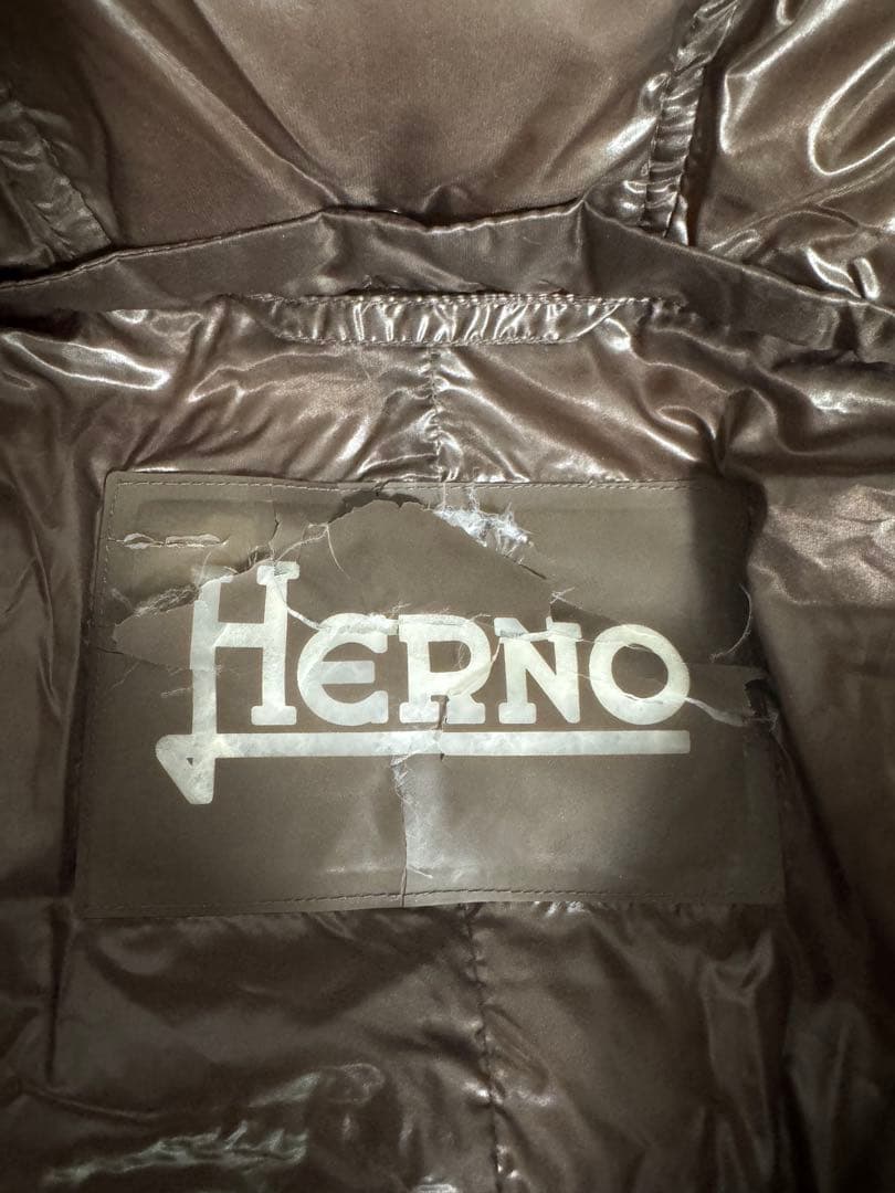 HERNO 2way ダウンコート Aライン ブラウン