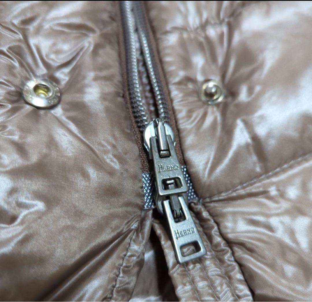 HERNO 2way ダウンコート Aライン ブラウン