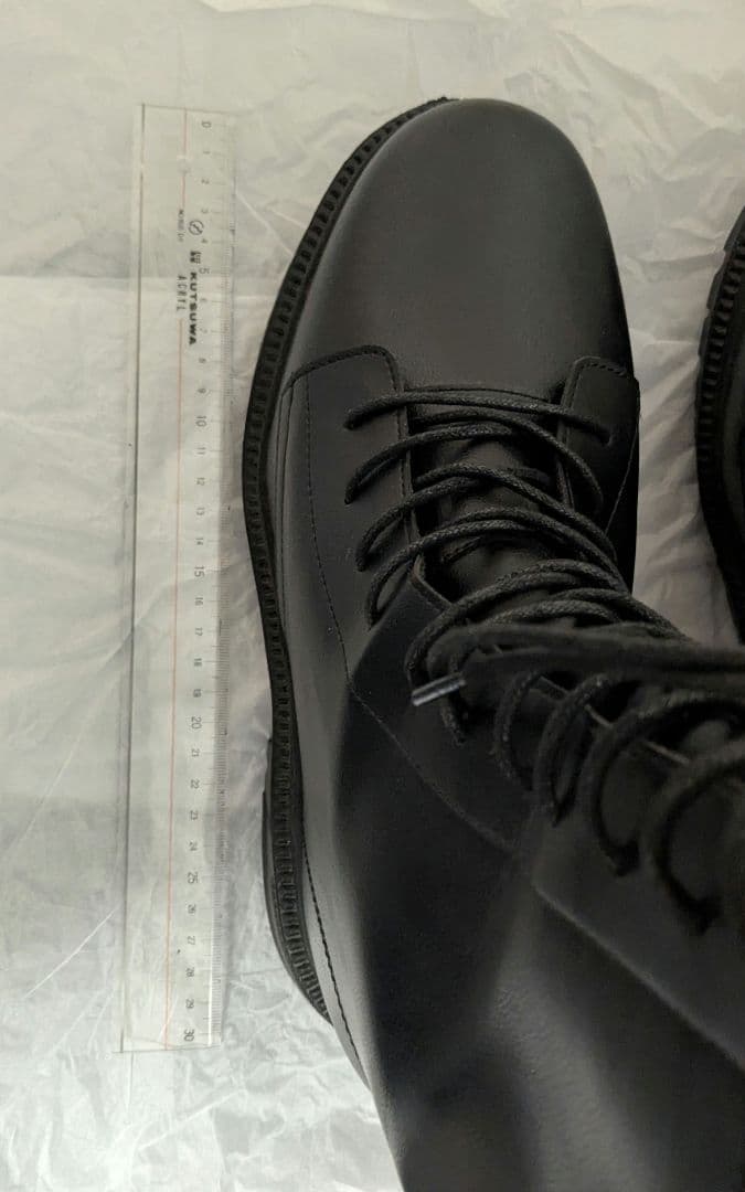 シークレットブーツ 18cm ブラック レースアップブーツ M