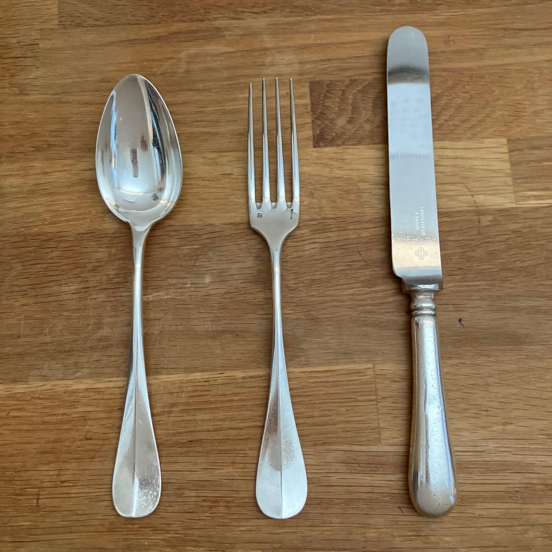 クリストフル　フランスアンティーク　カトラリーセット スプーン フォーク ナイフ