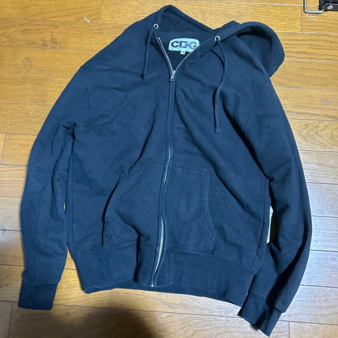 TECHY 希少蛍光オレンジCDG ブラックパーカー M