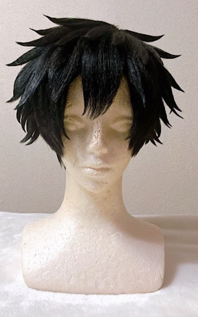 桃源暗鬼 淀川真澄 アシスト セット済み ウィッグ コスプレ衣装 黒 ブラック