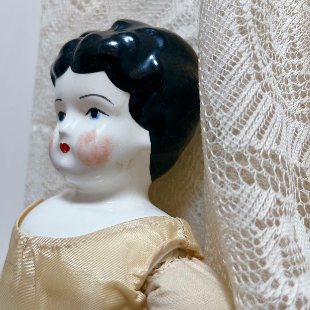【希少！】チャイナヘッドドール アンティーク ビスクドール 陶器人形　35cm